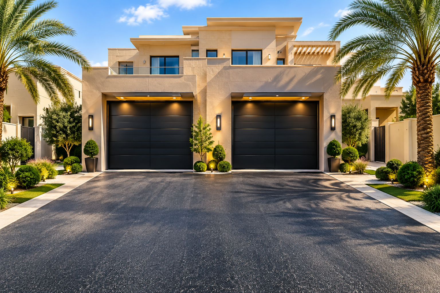اسفلت أمام المنزل بالرياض وتنفيذ مدخل سيارات